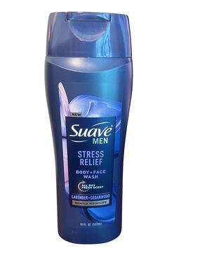 Suave Men Stress Relief Lavender + Cedarwood Body & Face Wash
